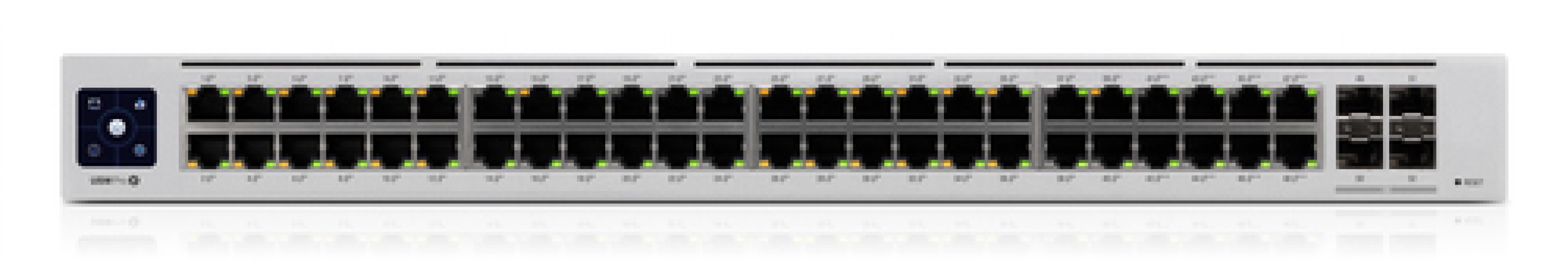 Switch Ubiquiti UniFi UniFi Pro 48-Port PoE Gestionado, L2/L3, RJ-45 48, Gigabit Ethernet (10/100/1000), (PoE +) 40, 1U, Plata
