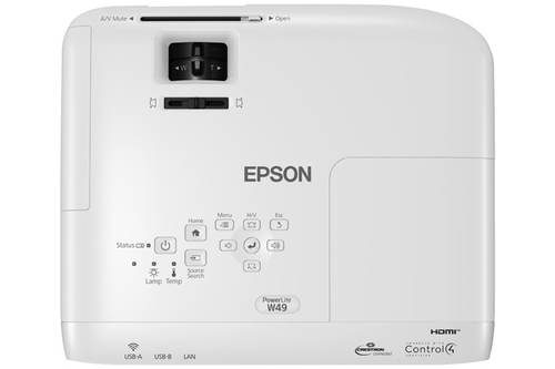 Miniatura 5 de Proyector Epson PowerLite W49 3LCD, 3800 lúmenes ANSI, WXGA (1280x800), bocinas, Blanco