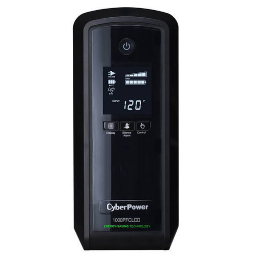 Miniatura 5 de No Break CyberPower CP1000PFCLCD 1 kVA / 600 W, 1030 J, Salida 120 V, 10 salidas AC, Negro