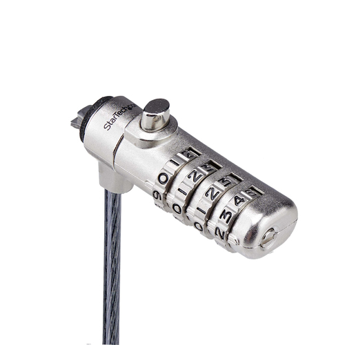 Miniatura 4 de Cable antirrobo StarTech.com Kensington, Cerradura con combinación, 2 m, Acero al carbón, Negro, Plata
