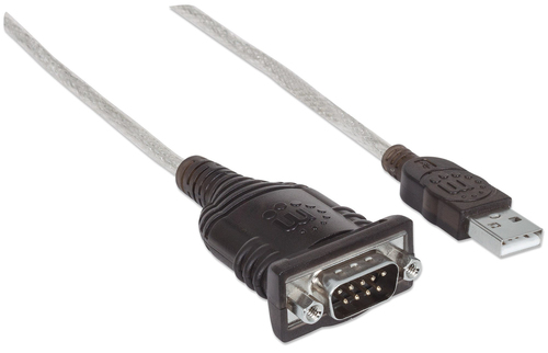 Miniatura 5 de Cable serial Manhattan 151856 0.45 m, USB A a Serial/COM/RS232/DB9, Macho- Macho