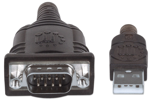 Miniatura 4 de Cable serial Manhattan 151856 0.45 m, USB A a Serial/COM/RS232/DB9, Macho- Macho