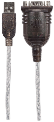 Miniatura 3 de Cable serial Manhattan 151856 0.45 m, USB A a Serial/COM/RS232/DB9, Macho- Macho