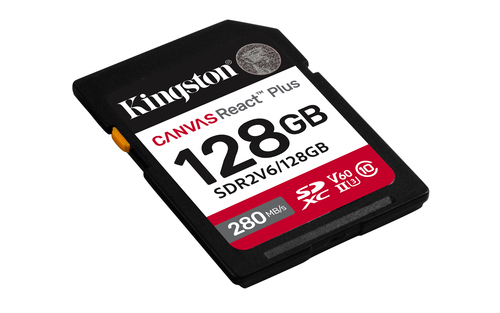 Miniatura 5 de Memoria Kingston Technology Canvas React Plus 128 GB, Velocidad 280 MB/s, Clase 10