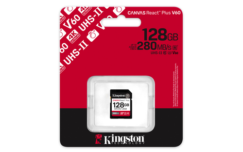 Miniatura 4 de Memoria Kingston Technology Canvas React Plus 128 GB, Velocidad 280 MB/s, Clase 10