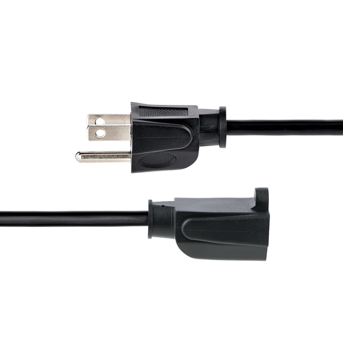 Miniatura 4 de Cables de poder StarTech.com Macho, Hembra 125 V, 4.5 m, Negro