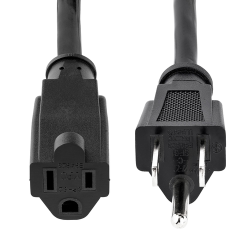 Miniatura 3 de Cables de poder StarTech.com Macho, Hembra 125 V, 4.5 m, Negro