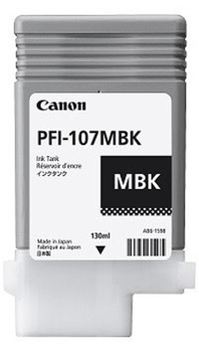 Cartucho de tinta Canon PFI-107MBK Original, Negro mate