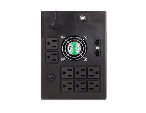 Miniatura 3 de No Break CDP UPRS2008 2 kVA / 1400 W, Entrada 145 V, 8 salidas AC, Negro