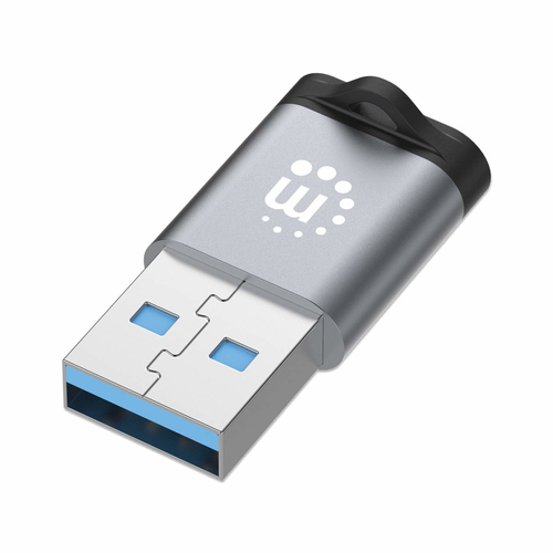 Miniatura 5 de Adaptador Manhattan 356305 USB-A a USB-C, Negro, Gris
