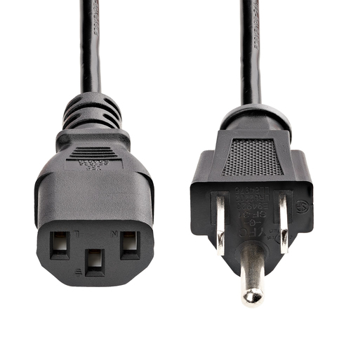 Miniatura 3 de Cables de poder StarTech.com Macho, Hembra 125 V, 6.1 m, Negro