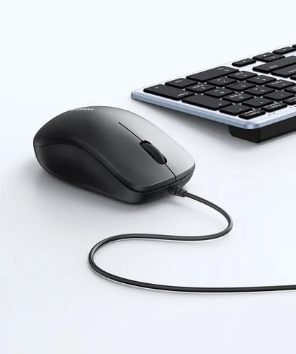 Miniatura 4 de Mouse Optico Ugreen, 3 Botones, 1200 DPI, Alambrico, USB-A, Negro