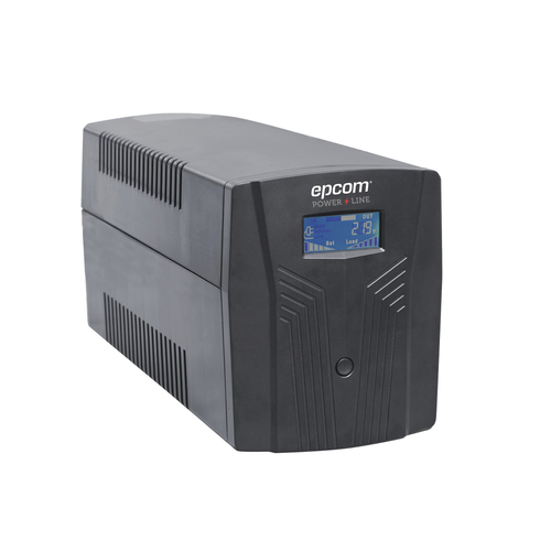 No Break Epcom EPU1500LCD 1.5 kVA / 900 W, 6 salidas AC, Negro