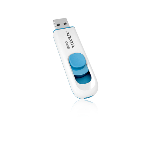 Memoria usb ADATA C008 16 GB USB tipo A, 2.0, Color Azul, Blanco
