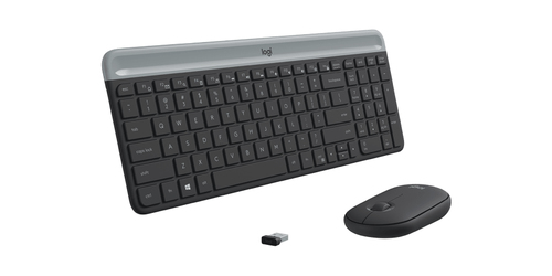 Miniatura 3 de Teclado Inalámbrico Logitech 920-009266 Español, Tamaño completo (100%), 10 m, Teclado numérico, Grafito