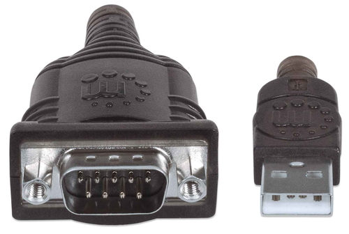 Miniatura 4 de Cable serial Manhattan Convertidor Serial a USB 0.45 m, USB A a Serial/COM/RS232/DB9, Macho- Macho