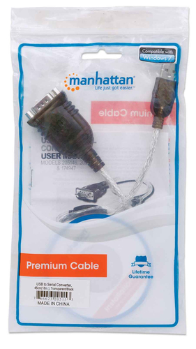 Miniatura 2 de Cable serial Manhattan Convertidor Serial a USB 0.45 m, USB A a Serial/COM/RS232/DB9, Macho- Macho