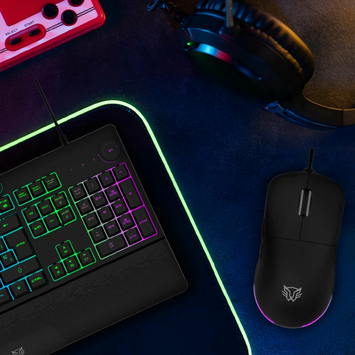 Miniatura 5 de Kit Teclado y Mouse Balam Rush BR-936903 USB, Interruptor de membrana, Retroiluminado, Alámbrico, 12800 DPI, Negro