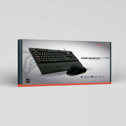 Miniatura 2 de Kit Teclado y Mouse Balam Rush BR-936903 USB, Interruptor de membrana, Retroiluminado, Alámbrico, 12800 DPI, Negro