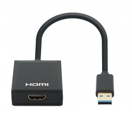 Miniatura 4 de Adaptador Video Manhattan Convertidor de USB-A a HDMI 1080p, CE FCC RoHS REACH UKCA, Negro, Plástico, Windows 10, Windows 11, Windows 7, Windows 8.1, MacOS, 45 mm