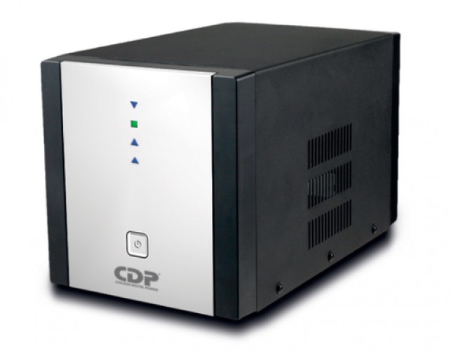 Regulador CDP R-AVR2408 2.4 kVA / 1800 W, Entrada 120 V, 8 salidas AC, Negro, Gris