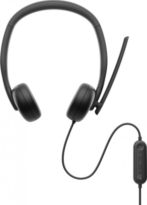 Audífonos DELL Auriculares con cable Pro - WH3024 Diadema, Alámbrico, USB, Negro