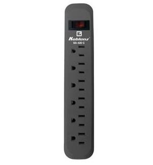 Supresor de picos Koblenz SS-420 C 120 V, 420 J, 60 Hz, 6 contactos, NEMA 5–15P, Grafito