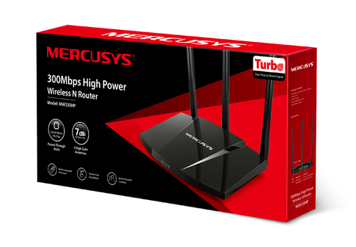 Miniatura 2 de Ruteador Inalámbrico Mercusys MW330HP 3 ant., Wi-Fi 4 (802.11n), 3 RJ-45, 300 Mbit/s, Negro