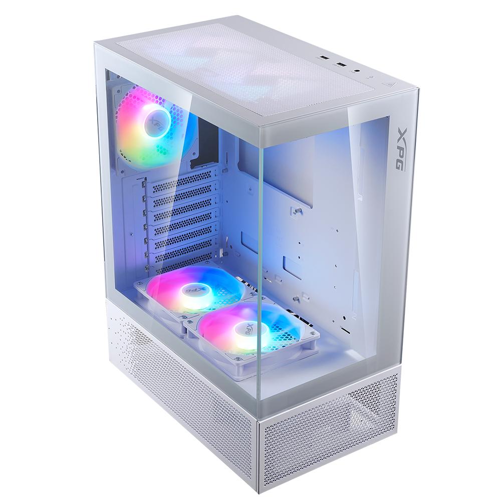 Miniatura 2 de Gabinete GAMER XPG INVADER X MINI. Media torre. Paneles de VIDRIO TEMPLADO de 4mm. Ventiladores incluidos; 5 x 120mm ARGB. BLANCO INVADERXMINIMT-WHCWW