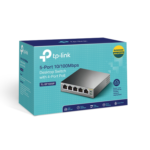 Miniatura 2 de Switch TP-Link TL-SF1008P No administrado, RJ-45 8, Fast Ethernet (10/100), 4 POE, Oliva