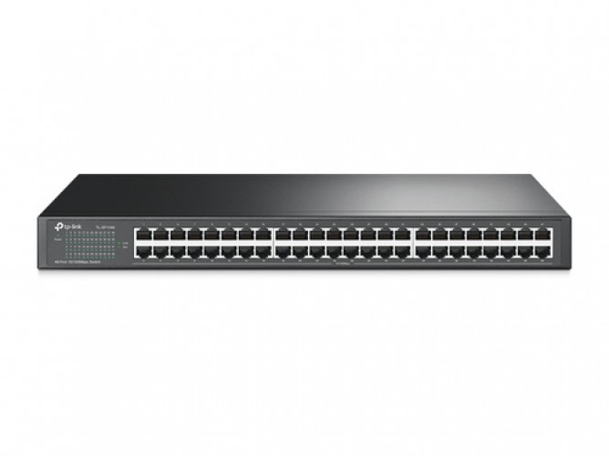 Switch TP-Link TL-SF1048 No administrado, RJ-45 48, Fast Ethernet (10/100), 1U, Negro
