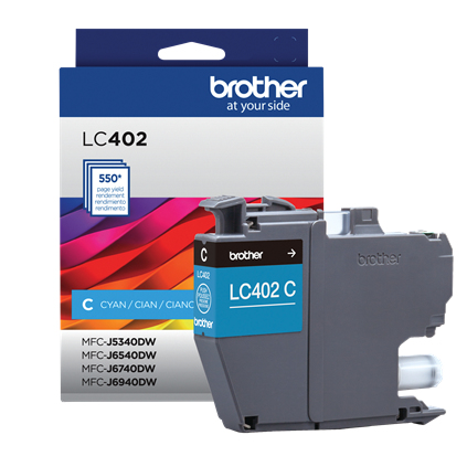 Miniatura 3 de Cartucho de tinta Brother LC402C Original, Cian, Rendimiento estándar