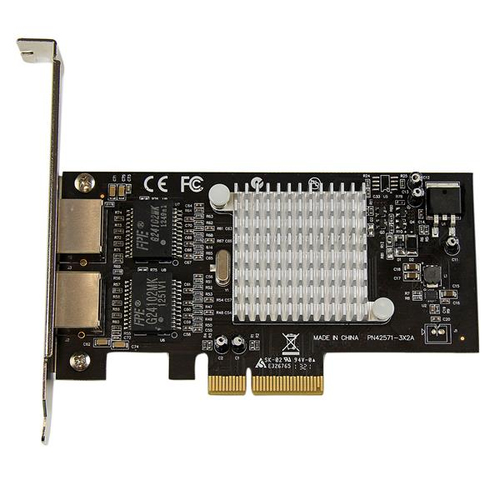 Miniatura 5 de Tarjetas de red StarTech.com PCI Express, RJ-45 2, 2000 Mbit/s, Alámbrico, Aluminio, Negro