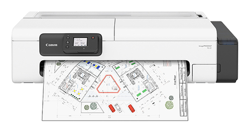 Plotter Canon imagePROGRAF TC-21 Inyeccion de tinta, Color, Corte de hojas, Ethernet, USB, Wifi, Negro, Blanco