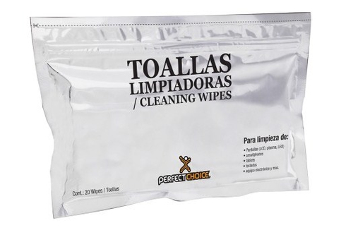 Toallas Limpiadoras Perfect Choice PC-030270, 20 Piezas