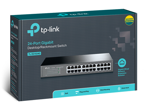 Miniatura 2 de Switch TP-Link TL-SG1024D No administrado, RJ-45 24, Gigabit Ethernet (10/100/1000), Gris