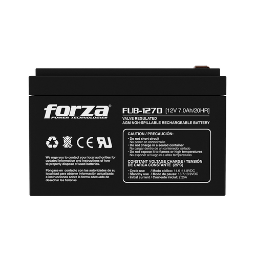 Bateria para UPS Forza FUB-1270 Sealed Lead Acid (VRLA), 12 V, 7 Ah, Negro