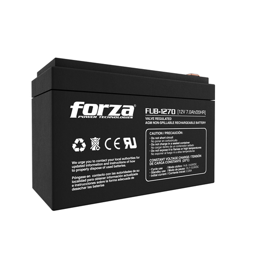 Miniatura 2 de Bateria para UPS Forza FUB-1270 Sealed Lead Acid (VRLA), 12 V, 7 Ah, Negro