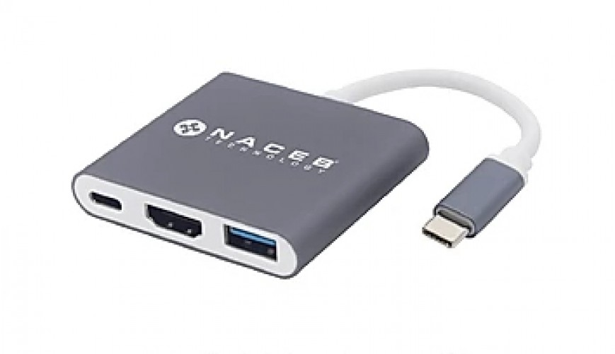 Docking Station Naceb Technology NA-0111 USB 3.2 Gen 1 (3.1 Gen 1) Type-C, HDMI 1, USB A 1, USB Tipo C 1