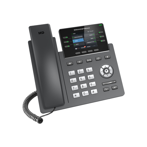 Miniatura 2 de Telefono IP de 3 linea Sip con 6 cuenta - Gigabit con PoE, conferencia de 5 participantes, incluye su fuente de alimentacion