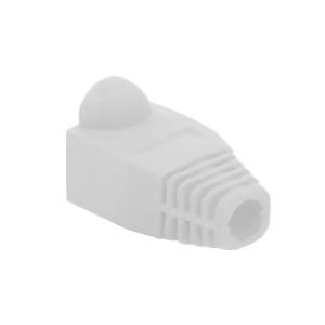Bota Pla?stica para proteccia?n de Plug RJ45, Color Blanco