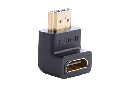 Adaptador HDMI de 90 Grados Macho a Hembra / Hacia Abajo / HDMI 2.0  4K@60Hz / Proporciona Flexibilidad Sin Doblar los Cables HDMI