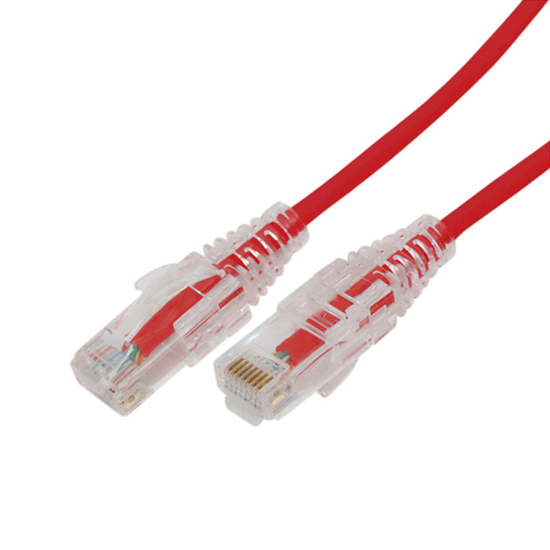 Cable de Parcheo Slim UTP Cat6A - 0.5 m Rojo, Dia?metro Reducido (28 AWG)