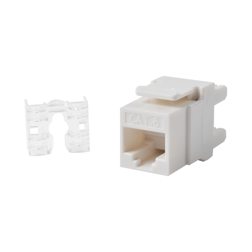 Ma?dulo Jack Keystone Cat6 con terminacia?n 110 (Punchdown) a?ngulo 180 a?  Color Blanco