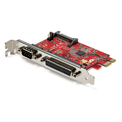 Tarjeta StarTech.com PEX1S1P950 PCIe, Paralelo, De serie, Rojo