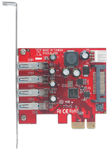 Miniatura 4 de Tarjeta Manhattan PCIe, USB 3.2 Gen 1 (3.1 Gen 1)