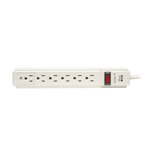 Miniatura 3 de Supresor de picos Tripp Lite 120 V, 1800 W, 790 J, 6 contactos, NEMA 5–15P, Fax, Módem, Teléfono, Gris