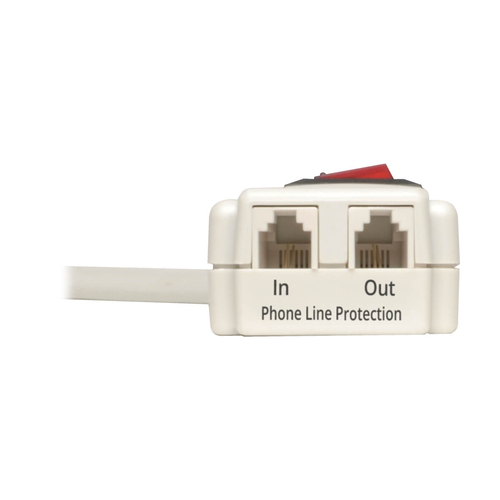 Miniatura 2 de Supresor de picos Tripp Lite 120 V, 1800 W, 790 J, 6 contactos, NEMA 5–15P, Fax, Módem, Teléfono, Gris