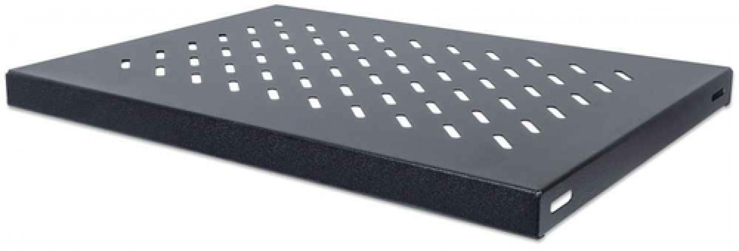 Charola Intellinet Charola para gabinete 19" Tipo Repisa de estante, Color Negro, Material Acero, Peso Max. 50 kg, Capacidad del rack 1U