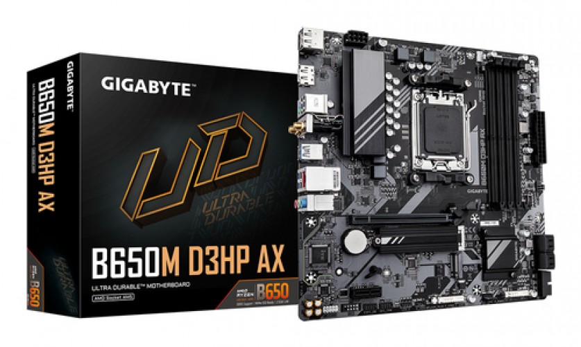 Tarjeta Madre Gigabyte B650M D3HP AX, Micro-ATX, Socket AM5, AMD B650, 256GB DDR5, HDMI/DP para AMD